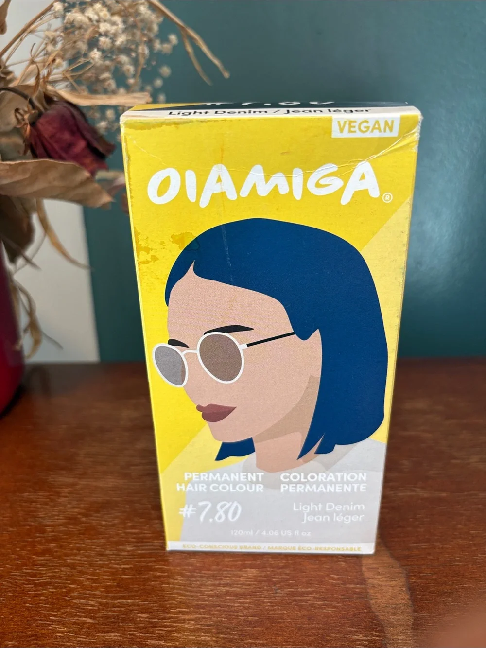 OIAMIGA Permanent Hair Colour #7.80 Light Denim - Blue